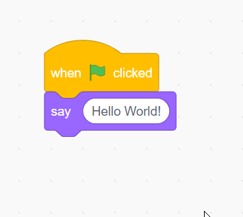 Hello World! in Scratch